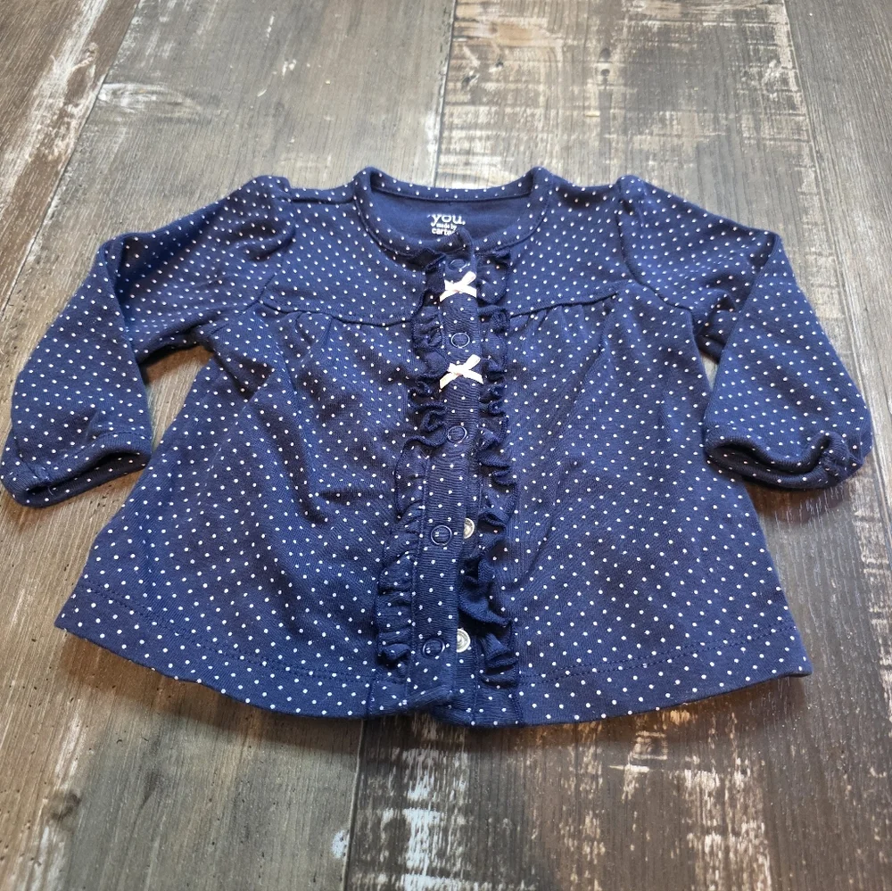 Carter's Navy Blue Polka Dot Blouse